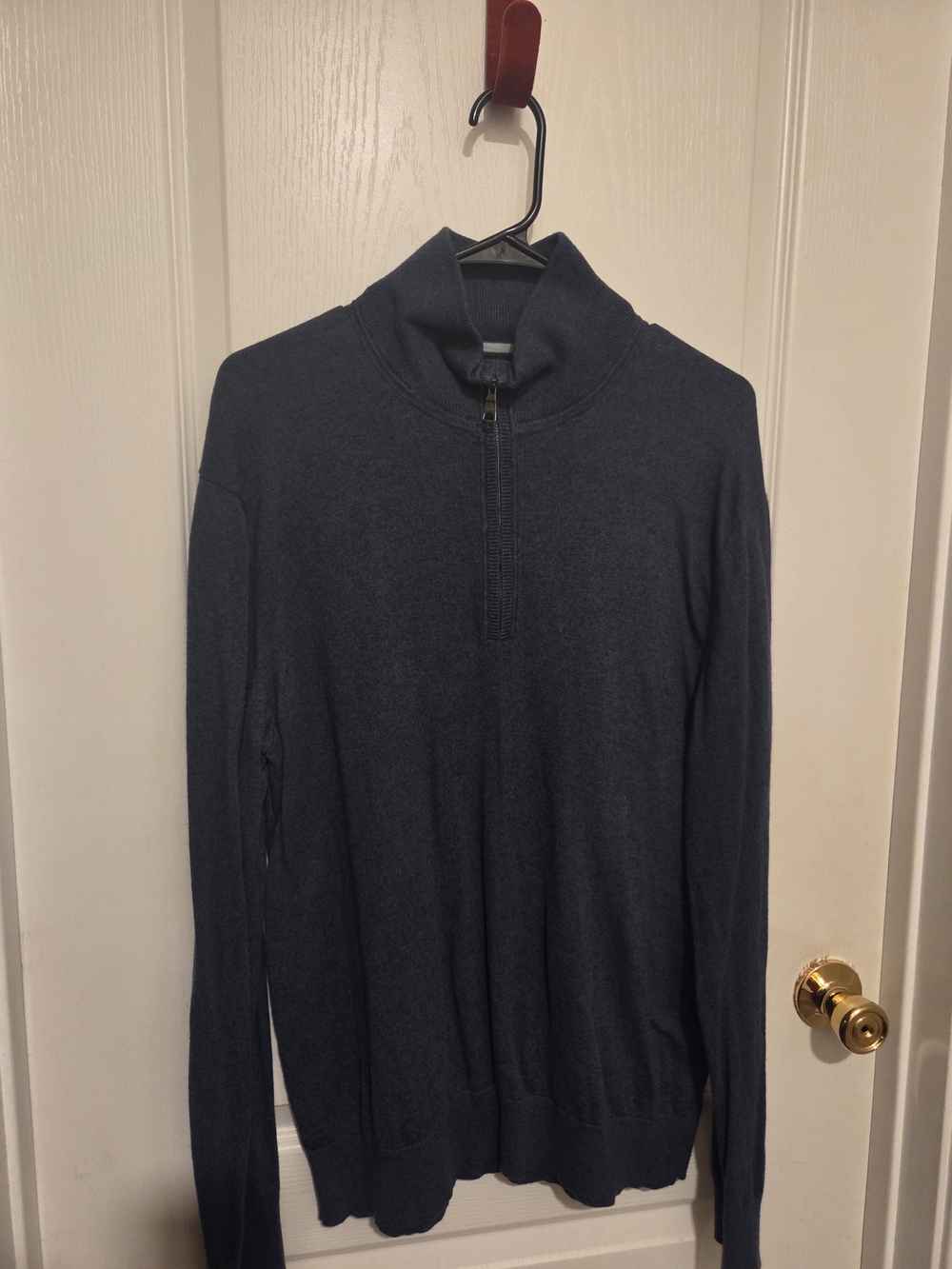 Banana Republic Men's Navy Half-Zip Sweater